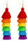 Skyfun Rainbow Pride Ohrringe für Damen und Mädchen, handgefertigt, geschichtet, lange Quaste, LGBT-Ohrringe, baumelnd, böhmisch, bunt, Pride, Monat, Parade, Zubehör, LGBTQ-Geschenk, Baumwolle, Kein
