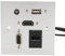 Multimedia Information Panel Outlet, Multifunctional Socket, HDMI, VGA, Video Signal, USB, 3.5MM, RJ45, Wall Multi Media Plug for Home, Hotel, Office