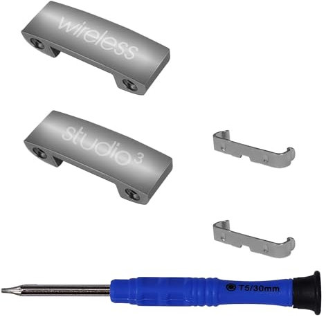 Knomix Headband Connector Hinge Clip Pin Replacement Repair Parts for Studio 3 3.0 Wireless Over Ear Headphone (Not fit Solo 2 and Solo 3 Wireless) (Silver)