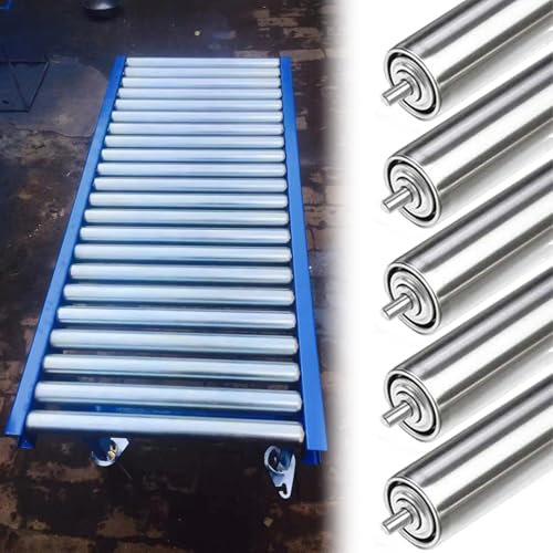 Förderband Tragrollen Förderrollen mit 50 mm Durchmesser, 5 10 15 Pack, robuste Ersatzrollen für stromlose Förderbänder der Commercial Line, große Metallrolle aus Edelstahl für reibungslose(5pc,50mm/2