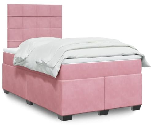 Sufrk Boxspringbett mit Matratze Rosa 120x200 cm Bett Boxspringbett Schlafzimmer MöBel Betten Bett Mit Matratze Samt - 3290887