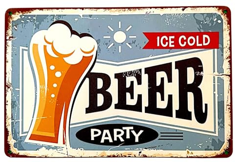 DiiliHiiri Vintage Poster Sign 30 x 20 cm – Metal Plates | Gift for Beer Enthusiasts | Garage Decor | Vintage Man Cave Decor (2635-277)