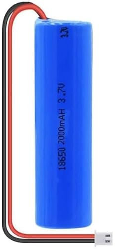 JJHIOI Batterie Lithium-ION 3.7V 2000mAh 18650, Batterie de Remplacement Rechargeable avec Prise XH 2P