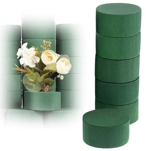 6 pezzi Cilindro in schiuma floreale floreale blocco di schiuma floreale, mastice floreale - composizioni floreali conico - spugna floreale per artigianato, matrimonio