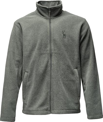 minifan Jäger Fleecejacke Herren - Hirsch Jägerjacke - Geschenk für Jäger - Jagdjacke Männer - Outdoorjacke Wandern Winter Herbst Jäger Kleidung Jagd Zubehör (S)