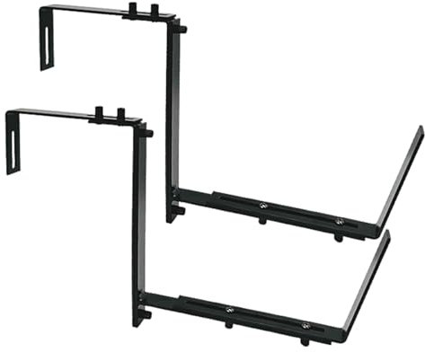 Fmzrbnih Soportes De Jardinera De Ventana - 2 Soportes De Jardinera De Cerca, Soporte De Balcón Ajustable | Soporte De Jardinera De Metal Robusto, Para Cerca Al Aire Libre, Patio, Mirador