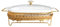 jinsongdafa Cazuela rectangular de porcelana con tapa de cristal y rejilla, 1500 ml de sopera para servir, plato de chafing para buffet, bandeja para almacenar alimentos, catering