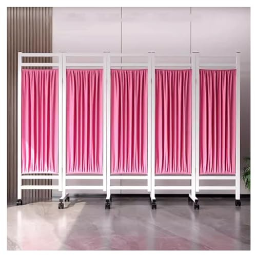 Paravent de confidentialité Pliable, 6 Pieds de Haut, paravent de séparation de pièce, paravent de confidentialité médical sur roulettes pour Maison de Retraite, Clinique médicale, Spa, labo
