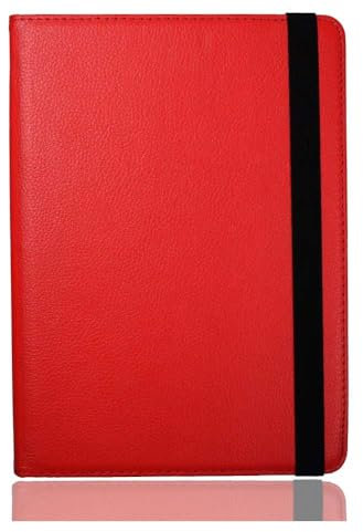 Custodia per Samsung Galaxy Tab 4 10.1 2014 (SM-T530 T531 T535 T537) - Custodia con supporto girevole a 360 gradi (rosso)