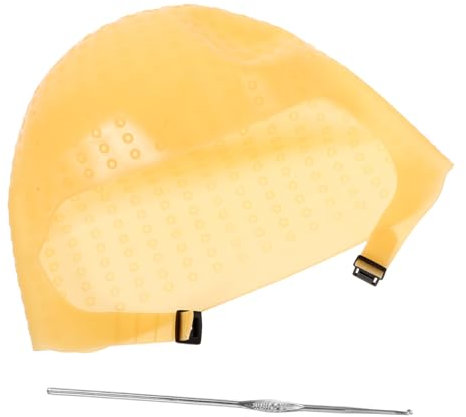 CALLARON Silikon Haarfärbekappe Flexible Strähnenhaube Mit Löchern Schonend Für Kopfhaut Wiederverwendbar Einfach Anwendbar Für Salon Und Heimgebrauch Braune Highlight-kappe Zum Haarefärben