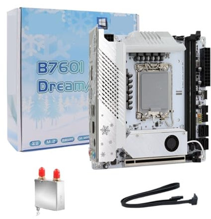 Carte mère B760 Mini ITX LGA 1700 compatible Intel Core 12e, 13e et 14e génération DDR5 M.2 RA-M B760i-Snow Dream
