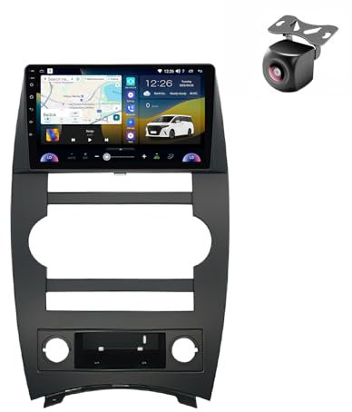 Android 14 Autoradio für Jeep Cherokee Commander XK 2005 2006 2007-2011 GPS Navigation 9 Zoll Kapazitiver Touchscreen Auto Stereo Mit Lüfter Radio RDS SWC Carplay Android Auto (M200S 8core 2+32G)