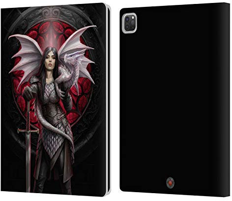 Head Case Designs Offizielle Anne Stokes Mut Drachen 4 Leder-Wallet-Hülle Kompatibel mit Apple iPad Pro 12.9 2020/2021/2022