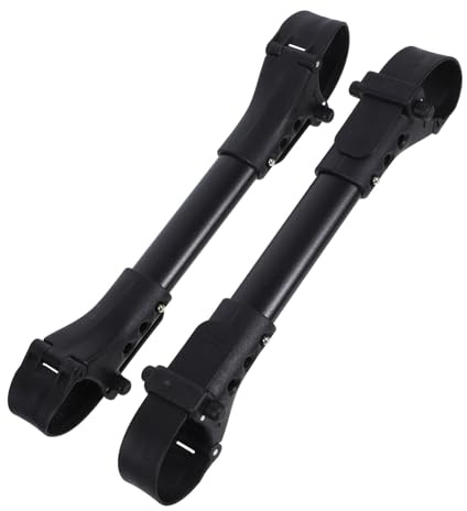 Doppelkinderwagenverbinder für Zwei Einzelwagen aus Aluminium, Schwarz | 2 Stück, Leicht und Robust, Rostfrei Verarbeitet, für Outdoor Einsatz, Passend für Kinderwagen