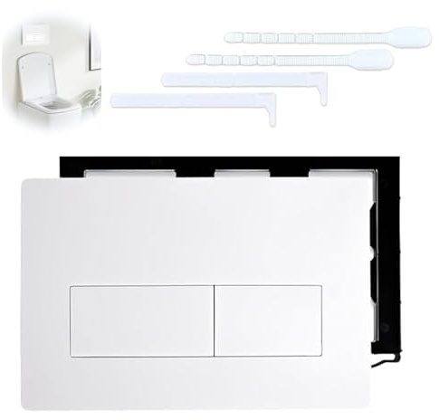 WC Drückerplatte,Betätigungsplatte WC,Kompatibel mit Geberit Sigma | Drückerplatte Kompatibel mit Geberit Duofix Sigma 01, 20, 30, 50, UP300, UP320C,Doppelspülung(Weiß)(Die Farbe ist Weißer)