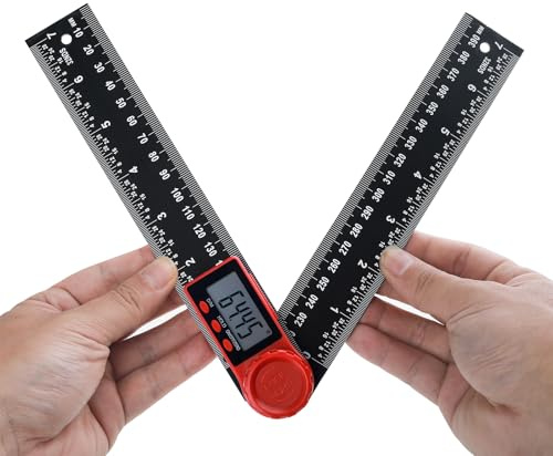Digital Angle Finder,200mm/7 Inch Digital Inclinometer Protractor Angle Measure Tool for Construction,Protractor Angle Ruler with LCD Display,Angle Measure Tool for Woodworking Construction Repairing