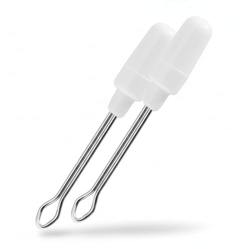 SCHWERTKRONE® Juego de 2 limpiadores de oídos [cucharas para orejas] – Limpiador de oídos para adultos – Limpiador de oídos – Limpieza de oídos – Cuchara de oído para eliminar cerumen – Reciclable