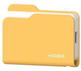 Hagibis Folder Style M.2 NVMe SSD Enclosure 10Gbps 2230 iPhone 17 Pro Max | Creative file icon shape external solid state drive case for high frame rate video recording, ultra light compact body.