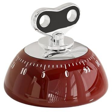 Mechanischer Küchentimer 60 Minuten, Eieruhr ohne Batterie, Magnetische Kurzzeitwecker mit Lautem Alarm, Retro Design Timer für Kochen Backen und Haushalt