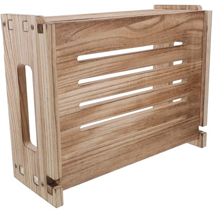 DECORNIJIA Wooden Router Storage Box Wall-mounted Shelf for Modem Power Strip Organizer Cable Management Box Hider Hide Wi-fi Router in Home Office