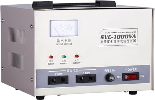 Stabilizzatore di Tensione Domestico 220v Monofase per Uso Domestico Stabilizzatore di Corrente con Protezione da Sovratensione Condizionatore di Potenza per Elettrodomestici Instabili, 1000VA