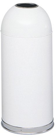 Safco Products 9639BL Abfalleimer aus feuerfestem Stahl, mit verzinktem Einsatz, Schwarz, perfekt für Pausenräume