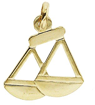 Goldanhänger Waage 585 Gold 14 Karat Kettenanhänger Sternzeichen Schmuck 3205
