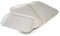 Vassoio di cartone bianco per pasticceria - Pacco da Kg. 10 - Formato cm. 23,5x15,5 - Vassoi rettangolari monouso utilizzabili per servire dolci, pasticcini, torte, pizzette e cibi cotti