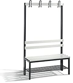 Garderobenbank Basic mit Schuhrost, H1650xB1000xT403mm
