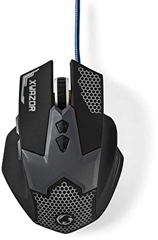 NEDIS Gaming Mouse - Verdrahtet - 800/1200 / 1600/2400 DPI - Einstellbar DPI - Anzahl Knöpfe: 7 - Rechtshändig - 1.50 m - LED