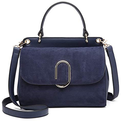 Miss Lulu Sac Bandoulière Femme Sac à Main Moyen en Simili Cuir et Daim Vintage - Tendance Sacs à Rabat pour Mode et Style 2025