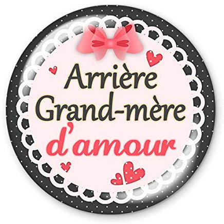 COLLEEN ILLUSTRATIONS Magnet 56mm Arrière grand-mère d'amour