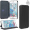 Gorilla Tech UK PU Leather Case For iPhone 8 Plus/7 Plus 5.5'' and Screen Protector Tempered Glass [Wallet] [Card Holder] [ID Holder] [Card Slot] Magnetic Closure Stand Curved Design Slim Flip Black