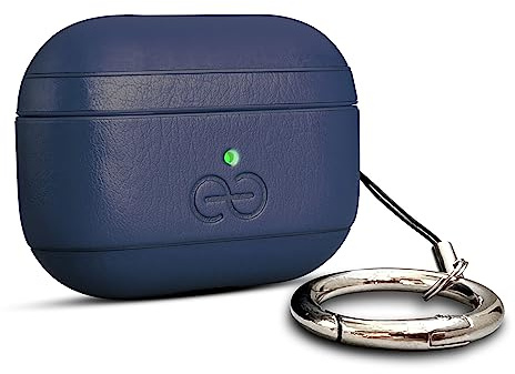Dreem Om AirPods Pro 2/Pro Vegane Ledertasche - Kompatibel mit Apple AirPods Pro Etui Bluetooth Wireless Earbuds für iPhone - Königsblau