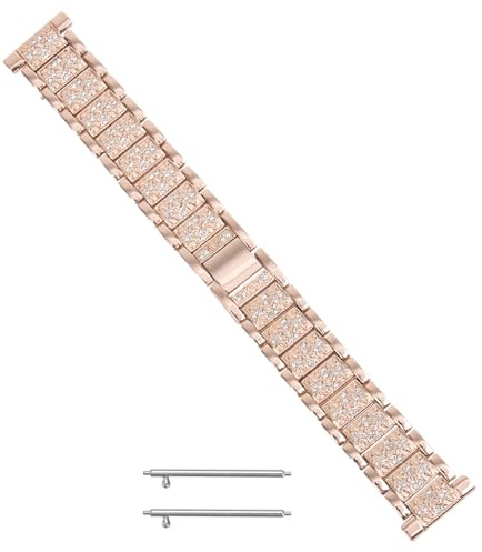Hemobllo Metall Uhrarmband Ersatzarmband für Smartwatch in Gold Verstellbar und Stilvoll als Modisches Uhrenzubehör für Alltag und Freizeit
