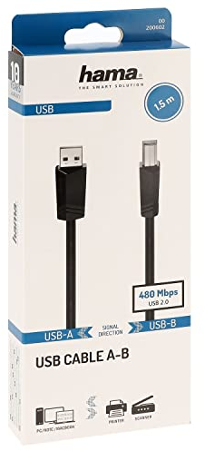 Hama USB 2.0 A Stecker - B Stecker, 1.5m