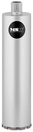 MSW Scie Trépan Diamant Diamantée Cloche Béton Foret Pour Carotteuse MSW-DCD-450/122-PRO (450 mm x 122 mm, G1, 1 ??'', Acier avec revêtement diamanté)