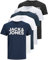 JACK & JONES Herren 5er-Set T-Shirts in verschiedenen Styles, Prints und Farben aus Baumwolle (Slim Fit Mix 10, XL)