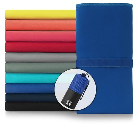 Blumtal Mikrofaser Handtuch leicht & extra saugstark - schnelltrocknende Microfaser Handtücher - optimal als Fitness Handtuch/Strandtuch Mikrofaser/Gym Towel - Reisehandtuch kompakt - Kings Blau