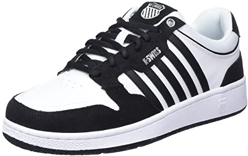K-Swiss Damen City Court Sneaker, White/Black/Black, 41 EU