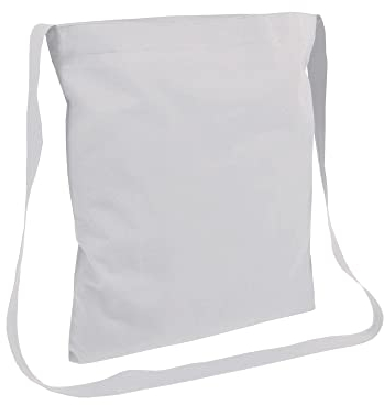 Artexia, Umhängetasche für Damen, Einkaufstasche aus Baumwolle, Stofftasche aus Canvas, Weiß