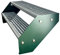 Kaminbau Mierzwa Premium Stahl Treppe Verzinkt & Grün Pulverbeschichtet 2 Stufen (Breite 120 cm) (Höhe 38 cm) Wetterfest Gitterroststufe Gartentreppe