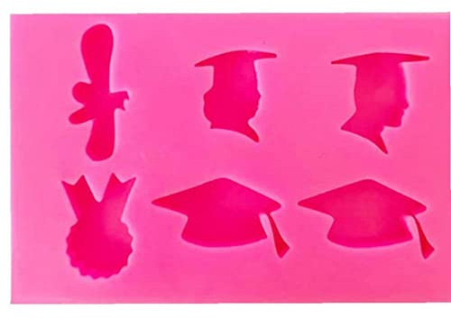 Silikonform-abschluss Bachelor-Kappe Diplom-Medaille DIY-Kuchen-Schablone Schokolade Küchenkuchen-Werkzeuge Zum Backen