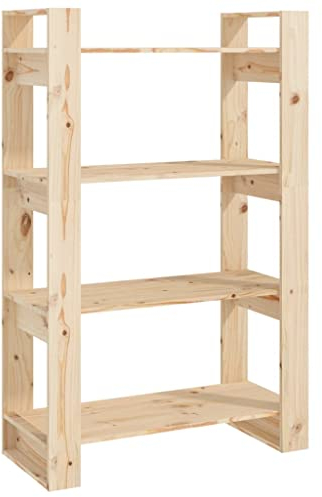 vidaXL Book Cabinet/Room Divider 80x35x125 cm Solid Wood Pine