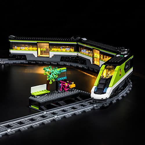 YEABRICKS LED Licht für Lego-60337 City Express Passenger Train Bausteine Modell (Lego Set Nicht enthalten)