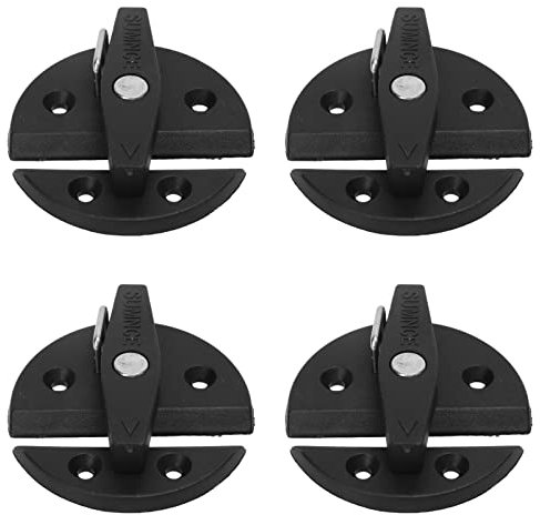 4 Sets 2.32 X 2.32in Marine Grade Cabinet Twist Latch Reinforced Nylon Round Turn Button Twist Catch Latch with Screw for Yacht RV Door Cabinet Hatch