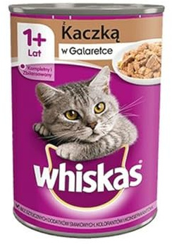 Whiskas Katzenfutter Nassfutter Adult 1+ mit Ente in Gelee, 6 Dosen (6 x 400g)
