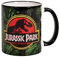 Elbenwald Jurassic Park Tasse Jungle Logo Motiv Rundumdruck Keramik 320 ml Grün