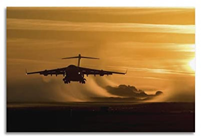 JUNNA Fighter Jet Poster Boeing C-17 Globemaster III, dekoratives Gemälde, Leinwand, Wand- und Kunstbild, Familien-Schlafzimmer, Dekoration, 30 x 45 cm