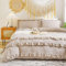 Tospass Rüschen Bettwäsche 155x220 Khaki 2Teilig Modern Romantisch Aesthetic Bettwäsche Gewaschene Microfaser Bettwäsche-Sets, 1 Bettbezüge 155x220 und 1 Kissenbezüge 80x80 mit Reißverschluss